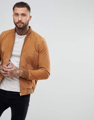 tan bomber jacket men