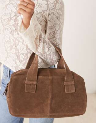 Asos Design Suede Bowler Bag