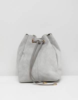 grey bucket bag