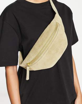 ASOS DESIGN ASOS DESIGN suede bum bag in green