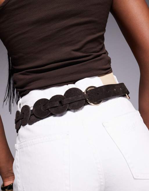 ASOS DESIGN - Suède heup- en tailleriem in chocoladebruin, 3 van 3