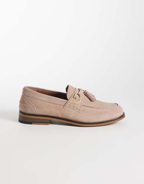 ASOS DESIGN - Suède loafers met kwastjes in lichtroze - view 1