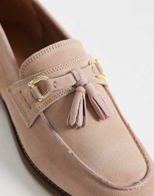 ASOS DESIGN - Suède loafers met kwastjes in lichtroze, 2 van 4