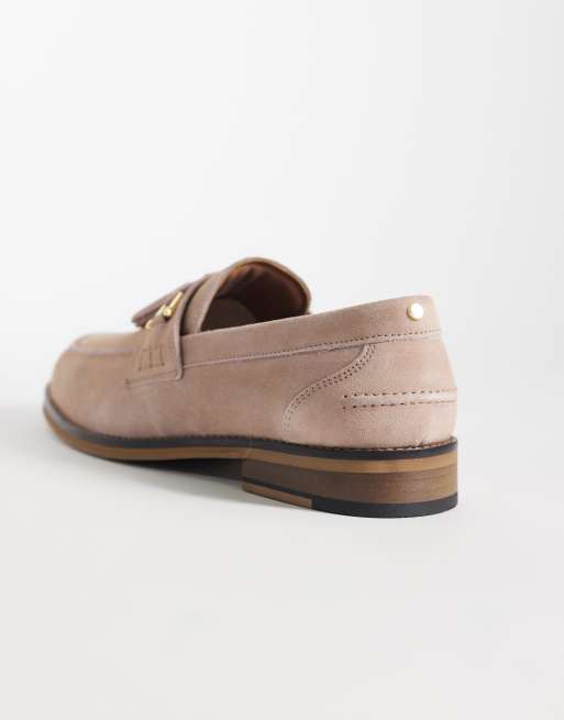 ASOS DESIGN - Suède loafers met kwastjes in lichtroze, 4 van 4