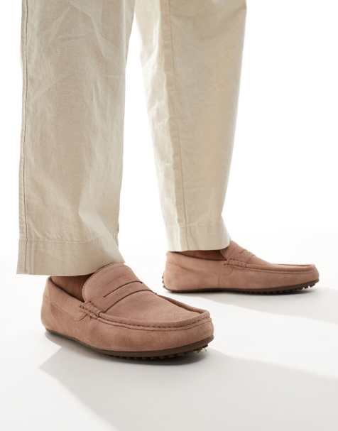 ASOS DESIGN - Suède mocassins in roze - view 1