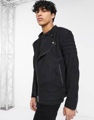 black suede racer jacket