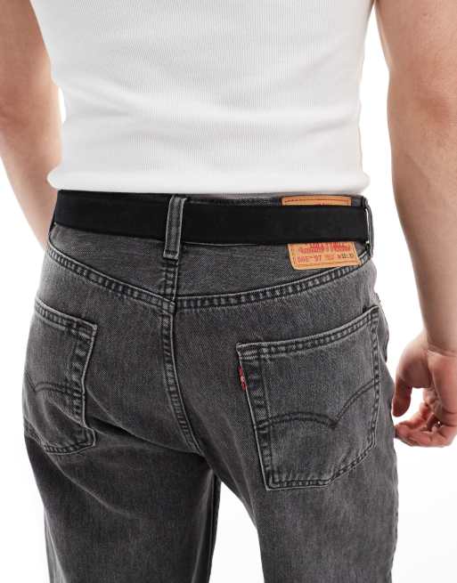 ASOS DESIGN - Suède riem met zilveren gesp in zwart, 3 van 4