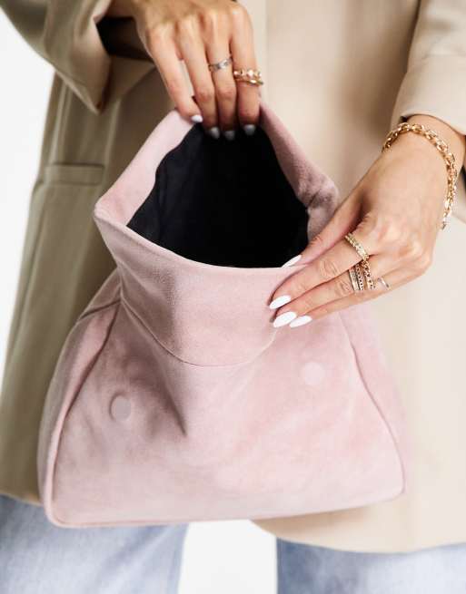 Pink suede bag new arrivals