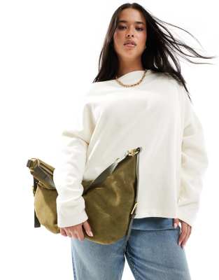 ASOS DESIGN SUEDE SCOOP SHOULDER BAG 