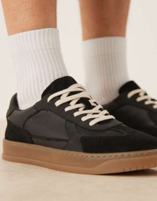 ASOS DESIGN - Suède sneakers met veters en rubberen zool, 4 van 5