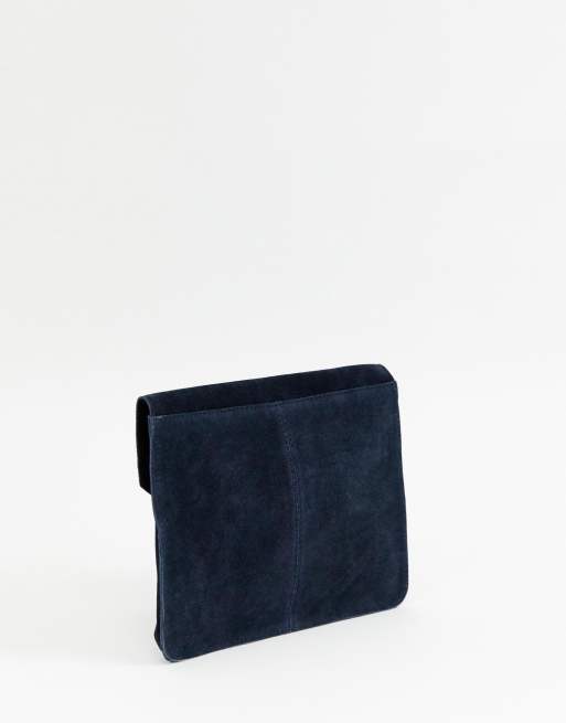 Asos navy store clutch bag