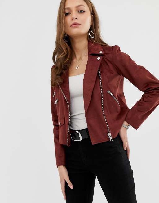 ASOS DESIGN suedette biker jacket | ASOS