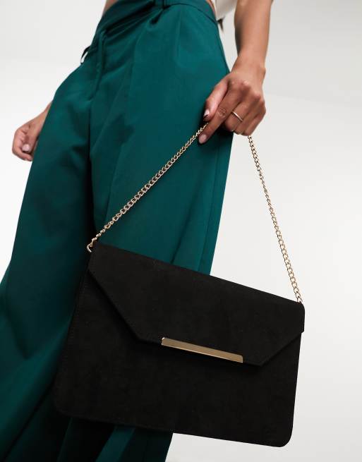 Asos green clutch discount bag