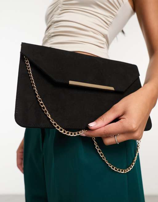 Black clutch bag online asos