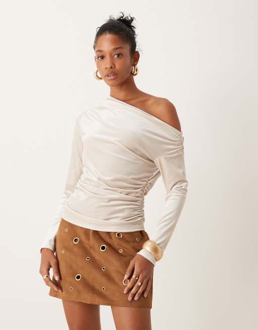 Brown suede skirt asos shop
