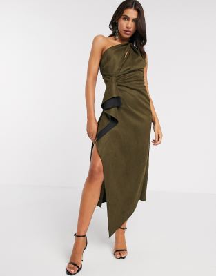 one shoulder knot dress