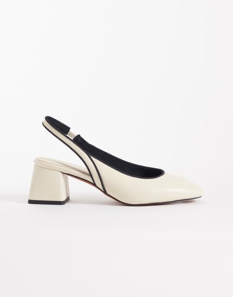 ASOS DESIGN – Sugarplum – Schuhe in Buttermilchgelb mit Blockabsatz und Fersenriemchen - view 1