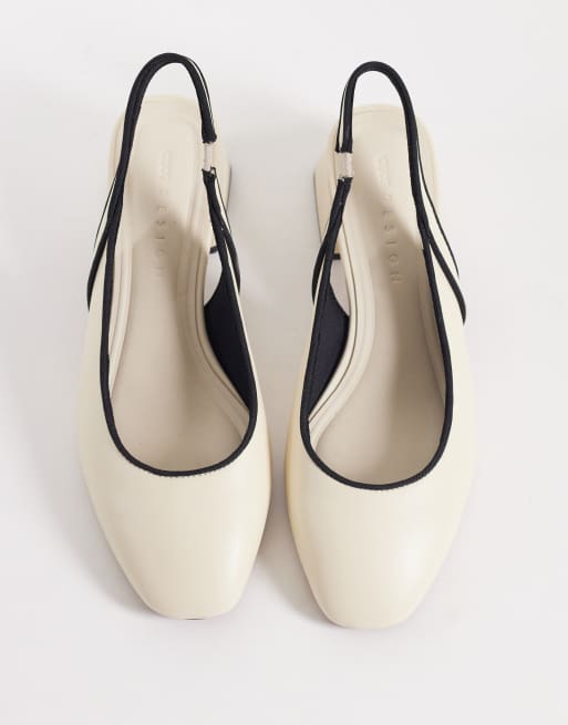 ASOS DESIGN – Sugarplum – Schuhe in Buttermilchgelb mit Blockabsatz und Fersenriemchen, 2 von 4