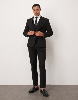 asos ASOS DESIGN suit in skinny fit black