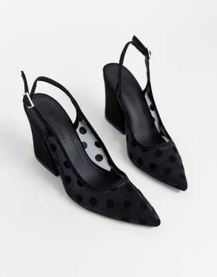 polka dot slingback shoes