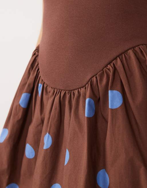 ASOS DESIGN – Sukienka mini z dołem typu bombka w groszki, 3 z 4