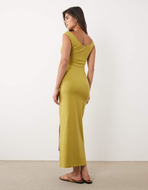 ASOS DESIGN – Sukienka z dekoltem w łódkę i nadrukiem, 3 z 4