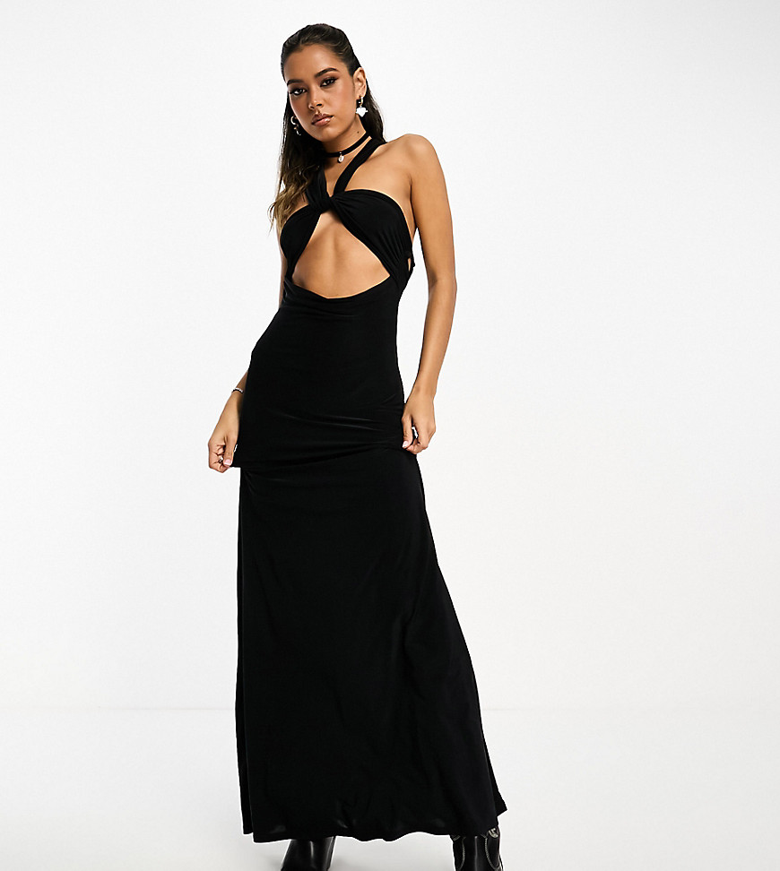 ASOS DESIGN summer cut out multiway maxi dress in black