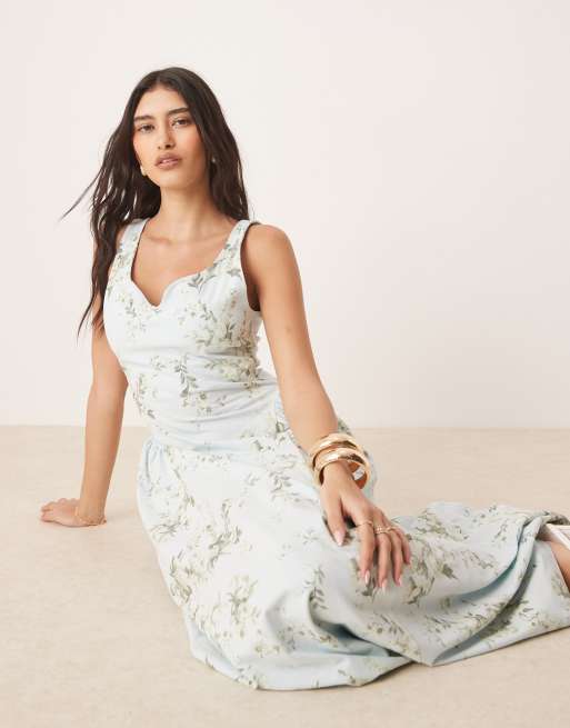 ASOS DESIGN summer maxi dress with full skirt in floral print