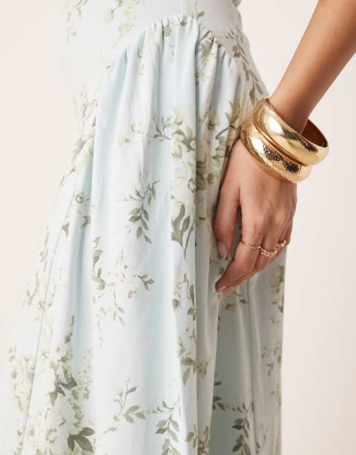 ASOS DESIGN summer maxi dress with full skirt in floral print