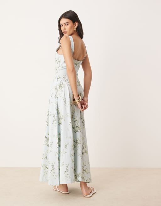ASOS DESIGN summer maxi dress with full skirt in floral print