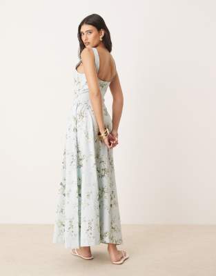 ASOS DESIGN summer maxi dress with full skirt in floral print