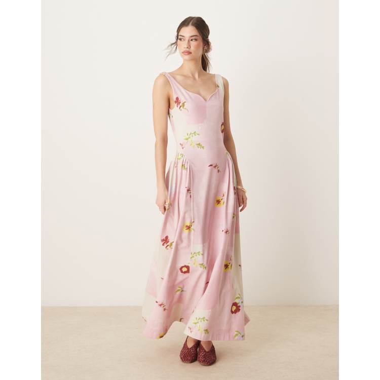 strapless open back dress Sweet Poison Pink Off-Shoulder Corset Satin Mini Dress main image 0