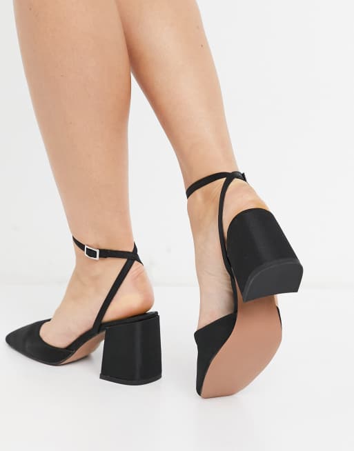 ASOS DESIGN – Sundae – Svarta skor med mellanhög blockklack, 2 av 4
