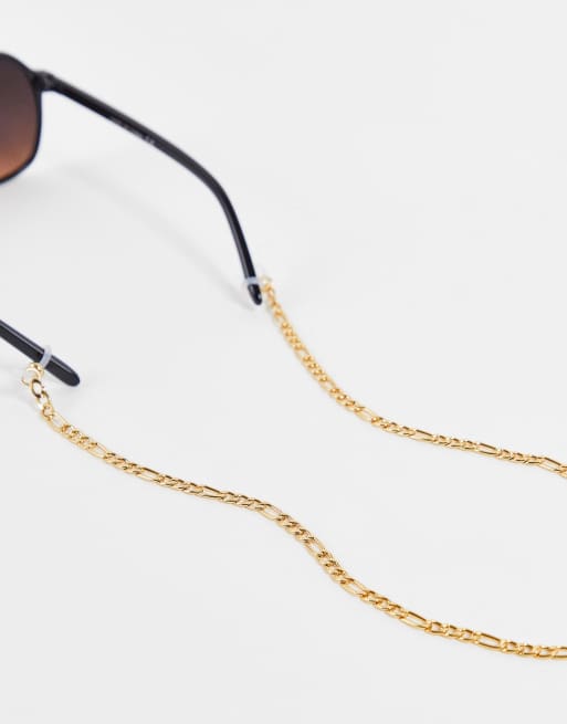 ASOS DESIGN sunglasses chain in 14K gold chain 