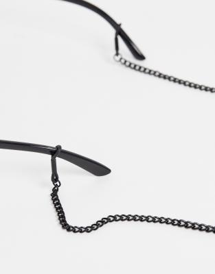 ASOS DESIGN - Schwarze Sonnenbrillen-Kette - Schwarz