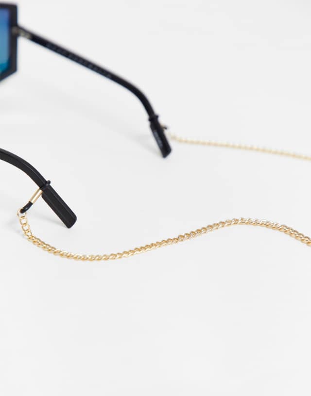 ASOS DESIGN sunglasses chain in gold tone