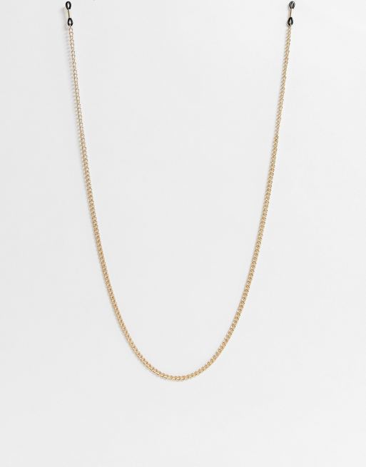 ASOS DESIGN sunglasses chain in gold  , 4 of 4