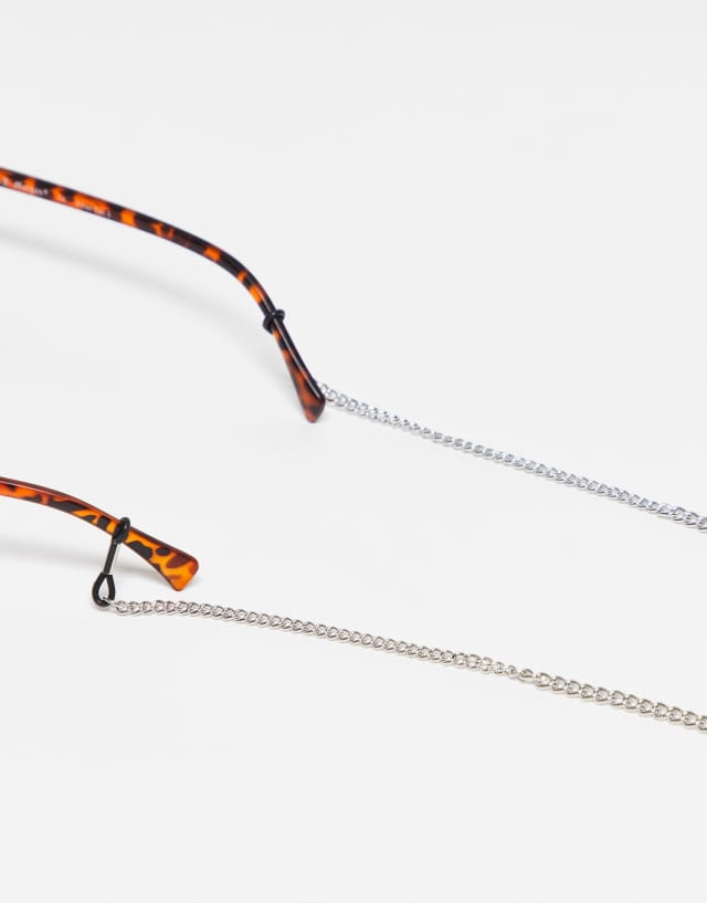 ASOS DESIGN sunglasses chain in silver tone