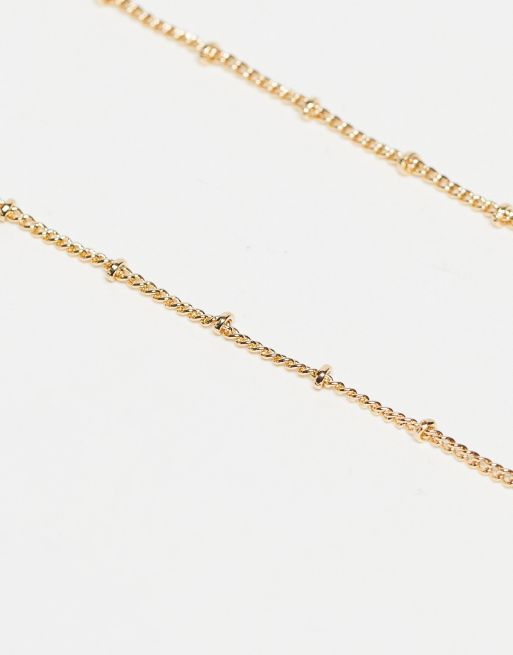 ASOS DESIGN sunglasses chain with dot dash design in gold tone , 2 of 4