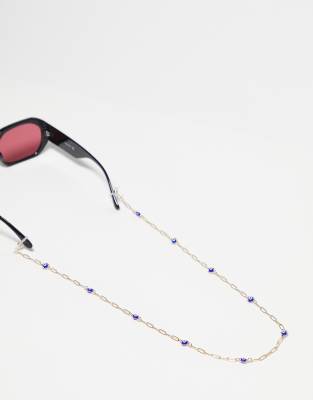 ASOS DESIGN ASOS DESIGN sunglasses chain with eye detail in gold tone