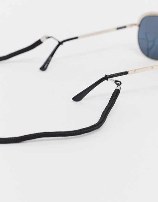 ASOS DESIGN sunglasses cord in black