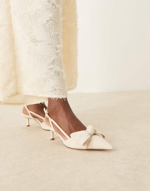 ASOS DESIGN - Sunshine - Scarpe con tacchetti a spillo colore naturale con cinturino posteriore