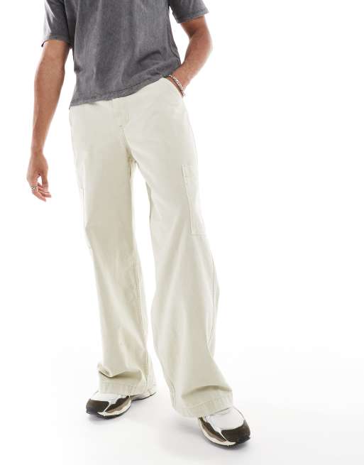 ASOS DESIGN - Super baggy beige cargobukser, 3 af 5