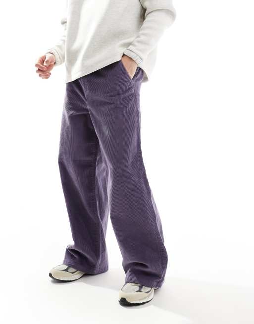 ASOS DESIGN - Super baggy broek van corduroy in paars , 4 van 5