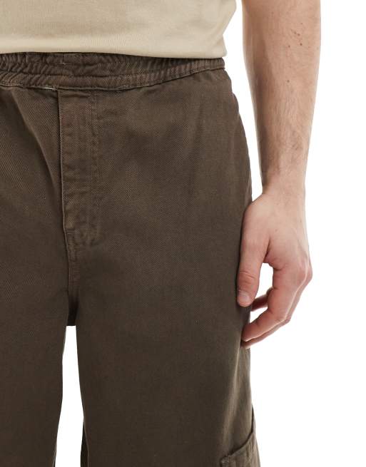 ASOS DESIGN super baggy cargo pants in brown