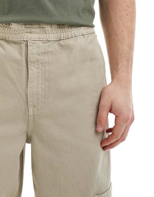 ASOS DESIGN super baggy cargo pants in beige