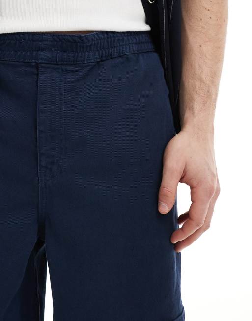 ASOS DESIGN super baggy cargo pants in navy