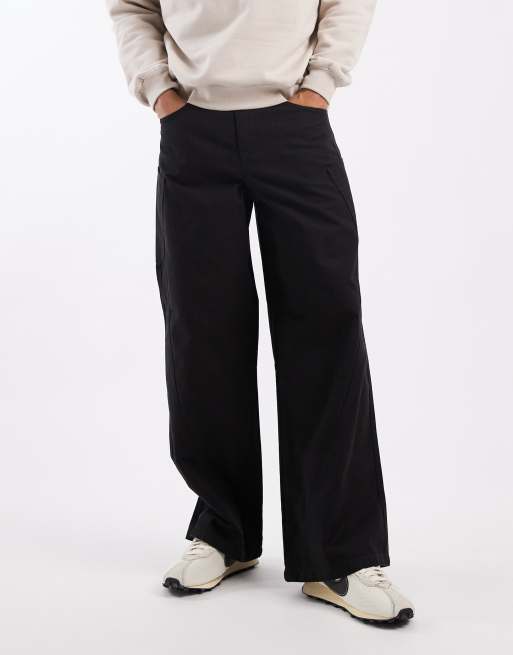ASOS DESIGN super baggy cargo trousers in black