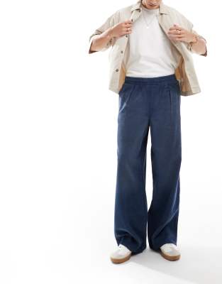 ASOS DESIGN super baggy cord pants in washed blue