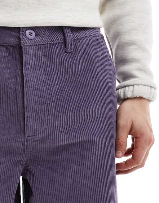 ASOS DESIGN super baggy cord trousers in purple ASOS